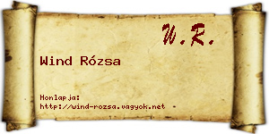 Wind Rózsa névjegykártya